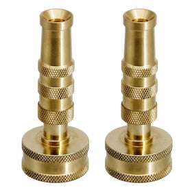 ATDAWN brass hose nozzle front view shows durable construction for outdoor watering