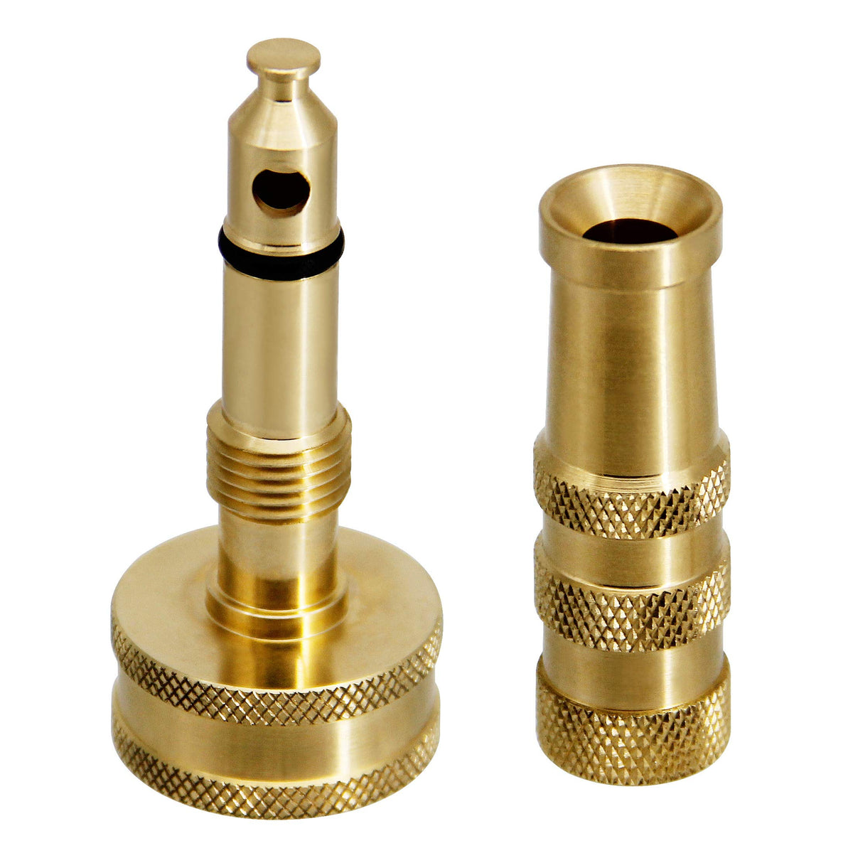 ATDAWN brass hose nozzle demonstrates jet vs mist options for plants and cleaning