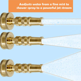 ATDAWN brass nozzle features leak-proof O-rings for a tight seal