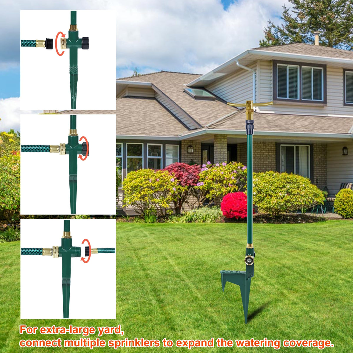 ATDAWN garden sprinkler in use for family outdoor fun