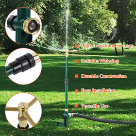 ATDAWN metal step spike anchors sprinkler in soft soil