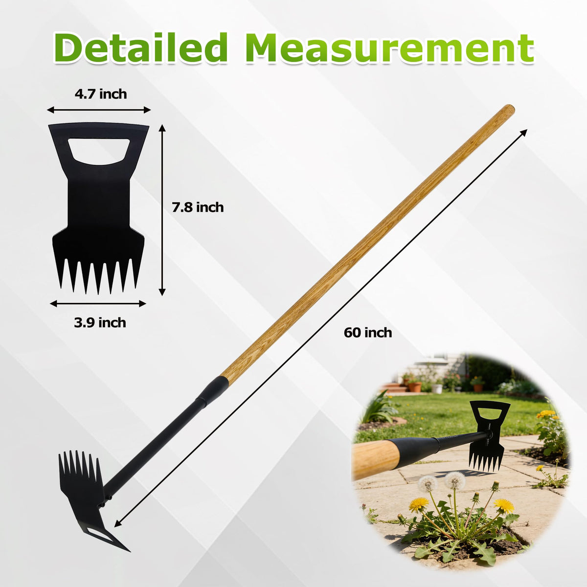 ATFVERDEX heavy-duty cast iron hoe blade with wide arc for quick clearing