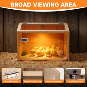 ATHCOHT Brooder Box feeder and care pad support clean daily use.