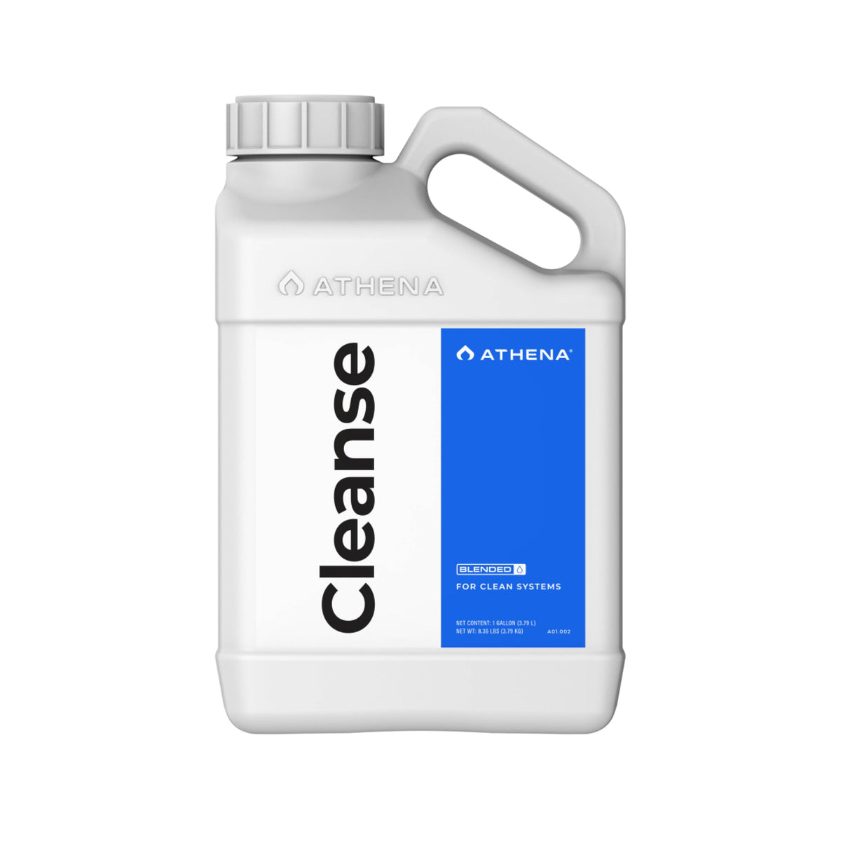 Athena Blended Cleanse bottle front, plant-safe cleaning for hydroponic systems