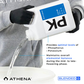 Athena Blended PK bloom booster in hydroponics reservoir for clean feeding