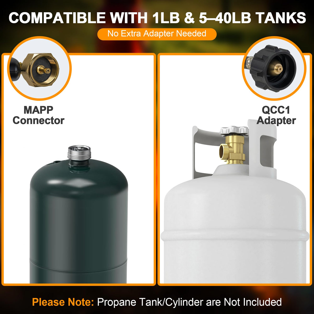 Athnevy propane torch kit auto shut-off valve enhances safety