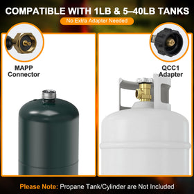 Athnevy propane torch kit auto shut-off valve enhances safety