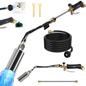 Athnevy propane torch kit flame detail for rapid weed control