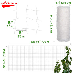 ATICCA 6-inch mesh close-up shows sturdy grid for reliable plant support