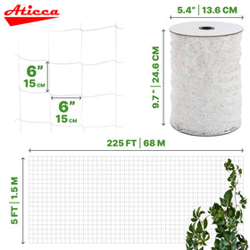 ATICCA Garden Netting 6-inch mesh close-up highlights durable sun-resistant construction.