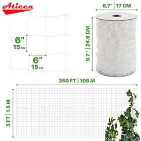 ATICCA heavy-duty polyester netting close-up shows durable construction.