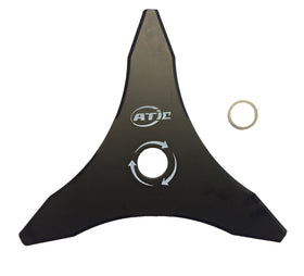 ATIE 10-inch 3-teeth steel blade for tougher brush clearing.
