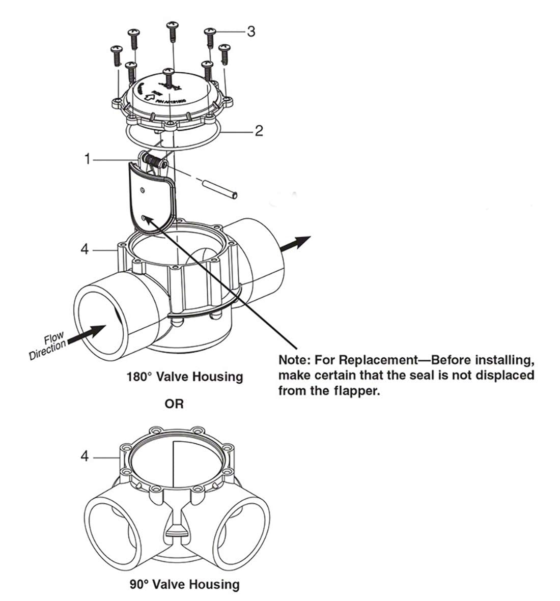 ATIE 1132 O-ring provides a watertight seal.