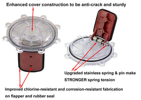 ATIE 7451 flapper for secure seal and chlorine resistance.