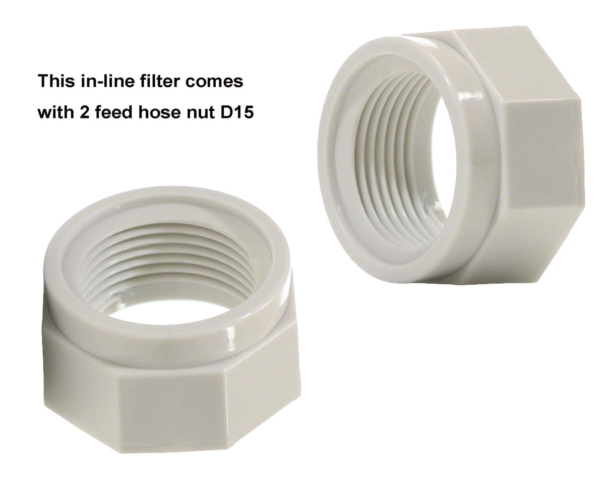 ATIE clear housing on filter reveals debris buildup during cleaning