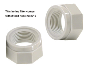 ATIE clear housing on filter reveals debris buildup during cleaning