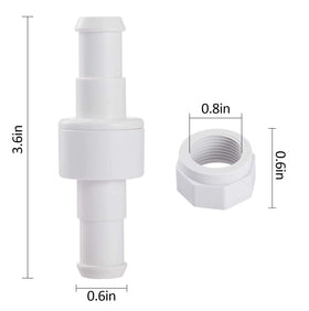 Closeup of ATIE D15 hose nut threads for secure joining.