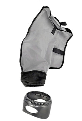 Lightweight nylon mesh keeps debris contained without bulk