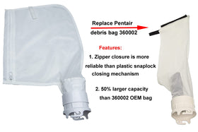 ATIE fine mesh bag with extended capacity catches more debris between cleanings.