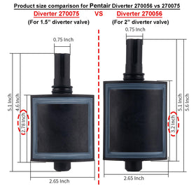 ATIE diverter seal comparison 270056 and 270075 clarifies size differences for replacement