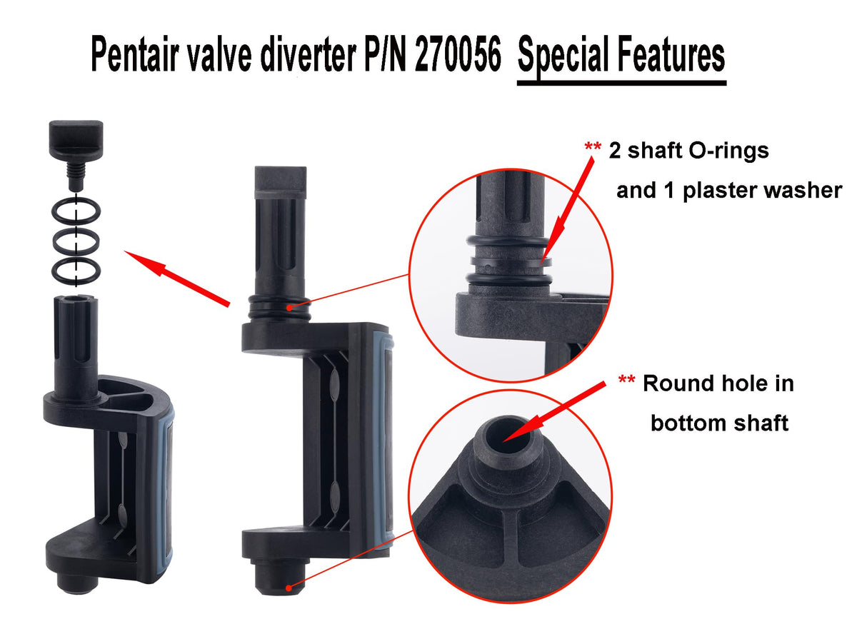 ATIE pool diverter valve detail 270075 rectangle seal illustrating alternate size