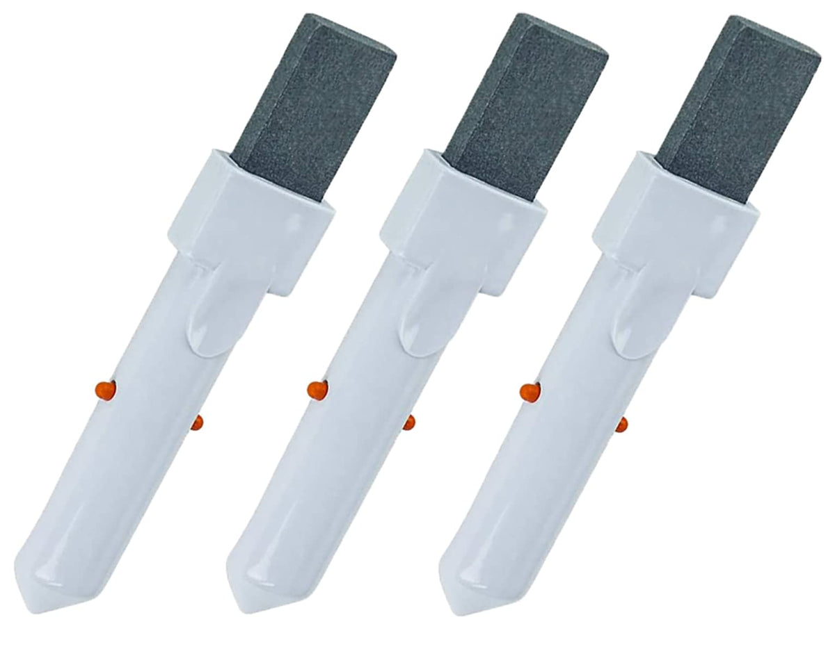 ATIE Pool Pumice Stone with EZ-Clip Handle removes rust and calcium deposits on concrete pools.