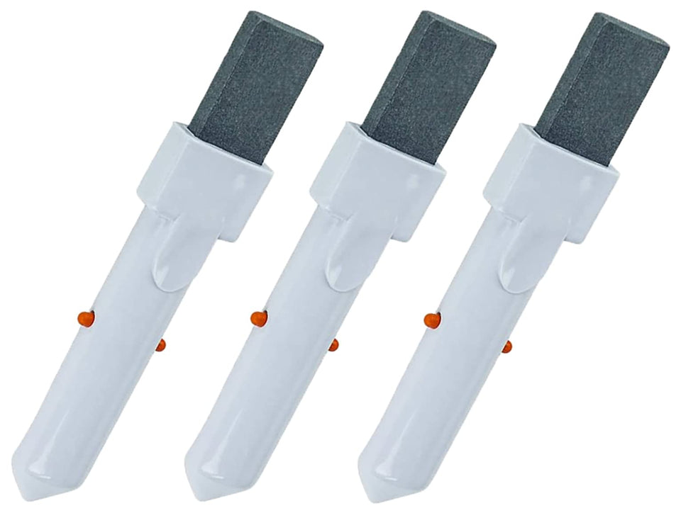 ATIE Pool Pumice Stone with EZ-Clip Handle removes rust and calcium deposits on concrete pools.