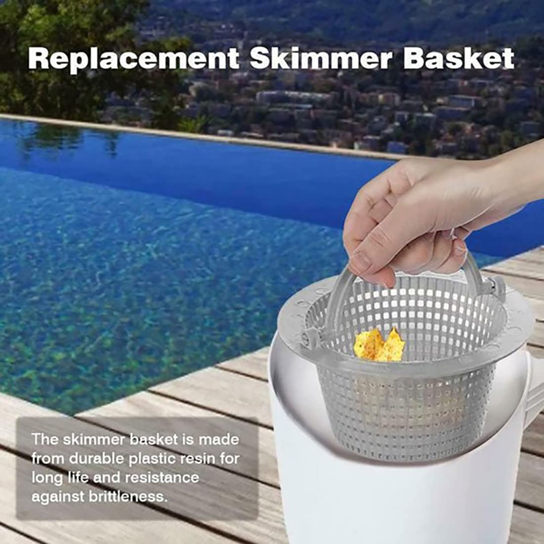 ATIE replacement skimmer basket offers easy swap and cleaner plumbing paths.