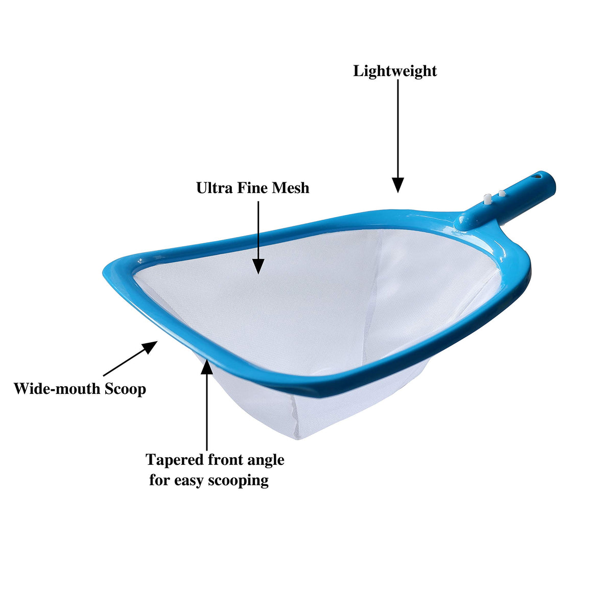 ATIE Pool Spa Leaf Skimmer Net features a 4-inch deep pocket for quick pickup.
