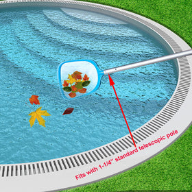 ATIE Pool Spa Leaf Skimmer Net works well for above-ground pool cleaning tasks.