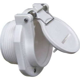ATIE wall fitting features snap flap to secure hose when off