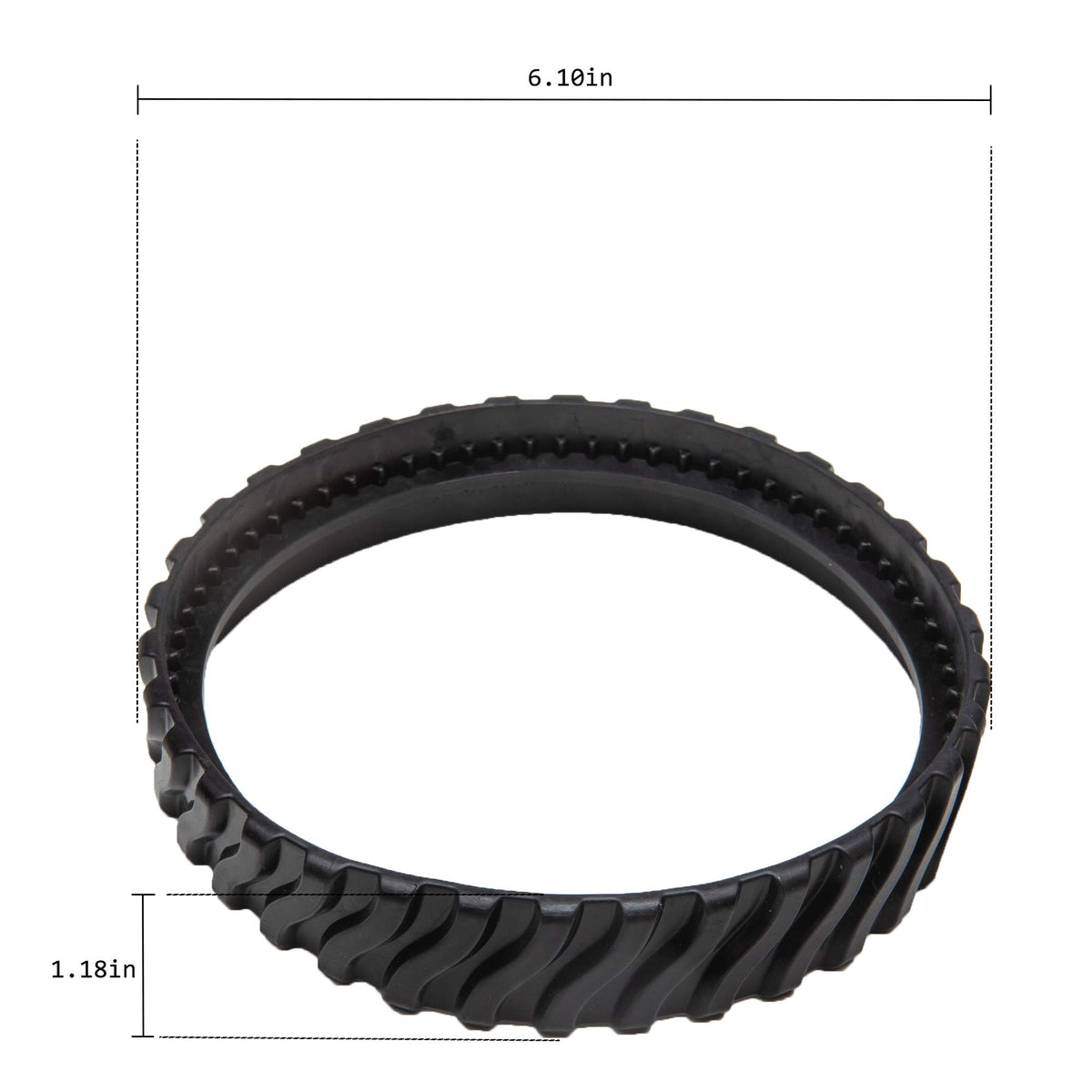 ATIE tire track R0526100 close-up reveals reinforced rubber for extended life.