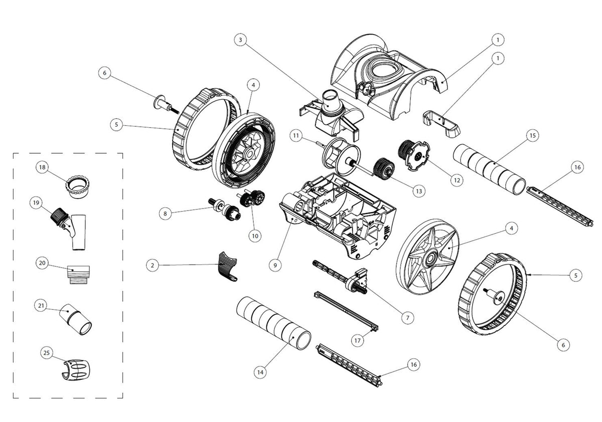 ATIE two-tires-pack included for easy replacement and maintenance.