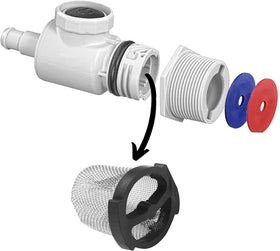 ATIE universal wall fitting for Polaris 360 setup supports smooth pool cleaning.