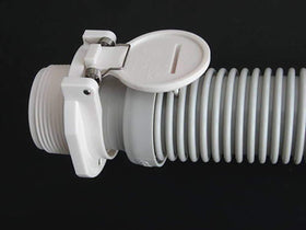 ATIE white wall fitting design blends with poolside aesthetics