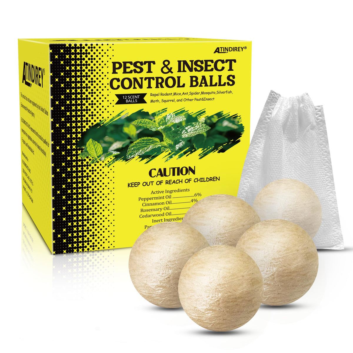 Atindirey peppermint spider repellent ball in living room deterring pests safely