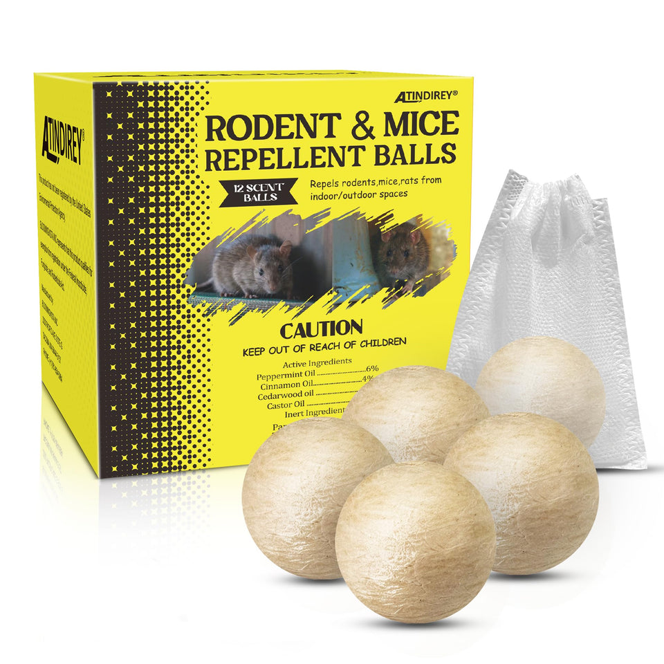 Atindirey rodent repellent balls pack front view guarding cars and cabinets from pests