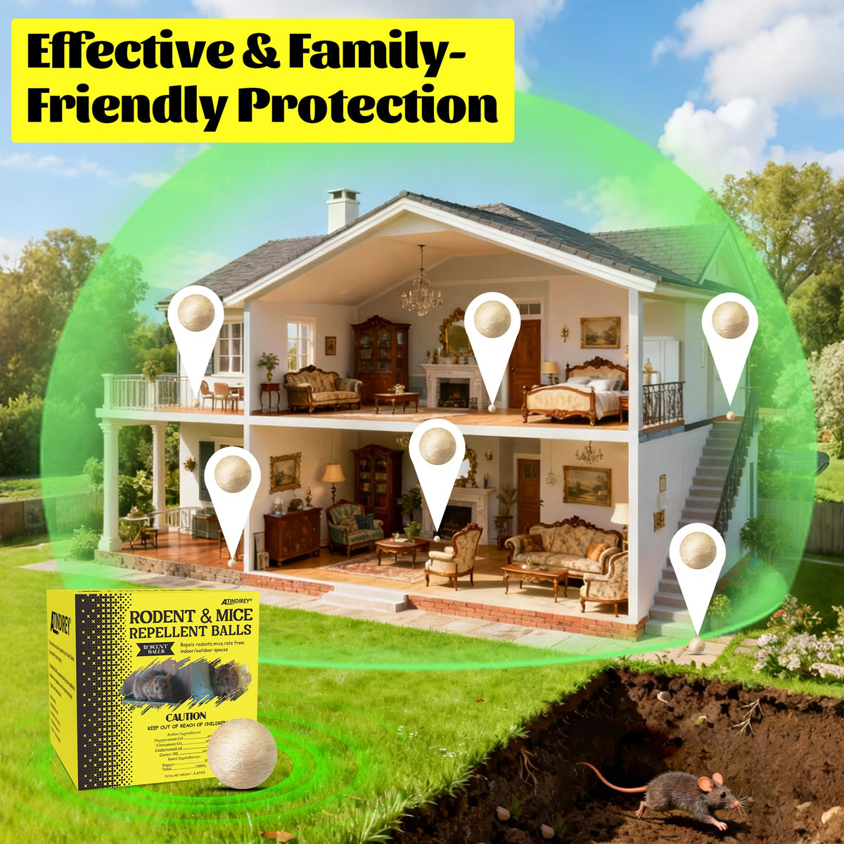 Atindirey usage pantry image emphasizes pet-friendly deterrent