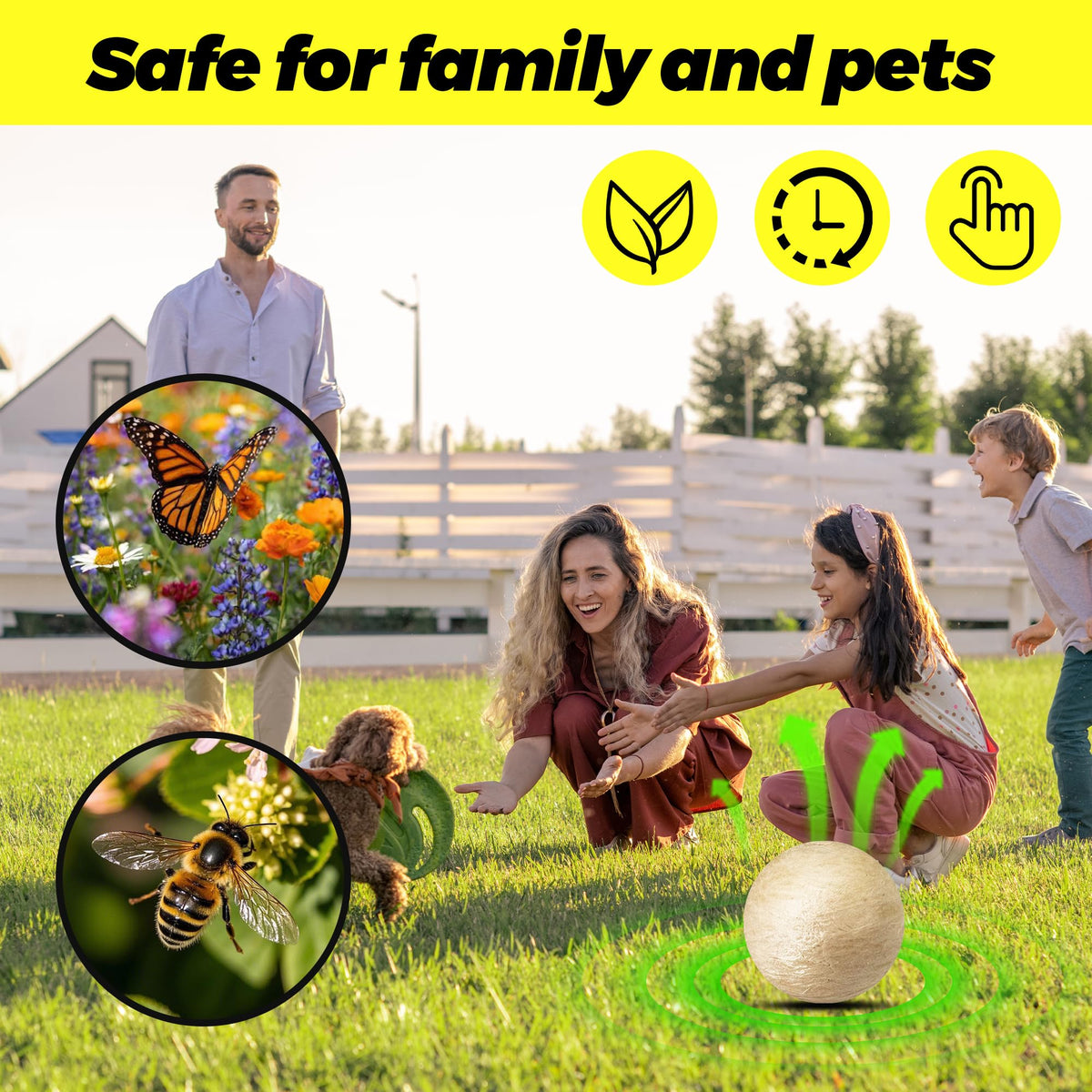 Atindirey Squirrel Repellent Ball provides a 60 day release of deterrence.