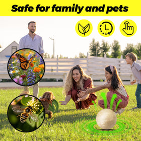 Atindirey Squirrel Repellent Ball provides a 60 day release of deterrence.