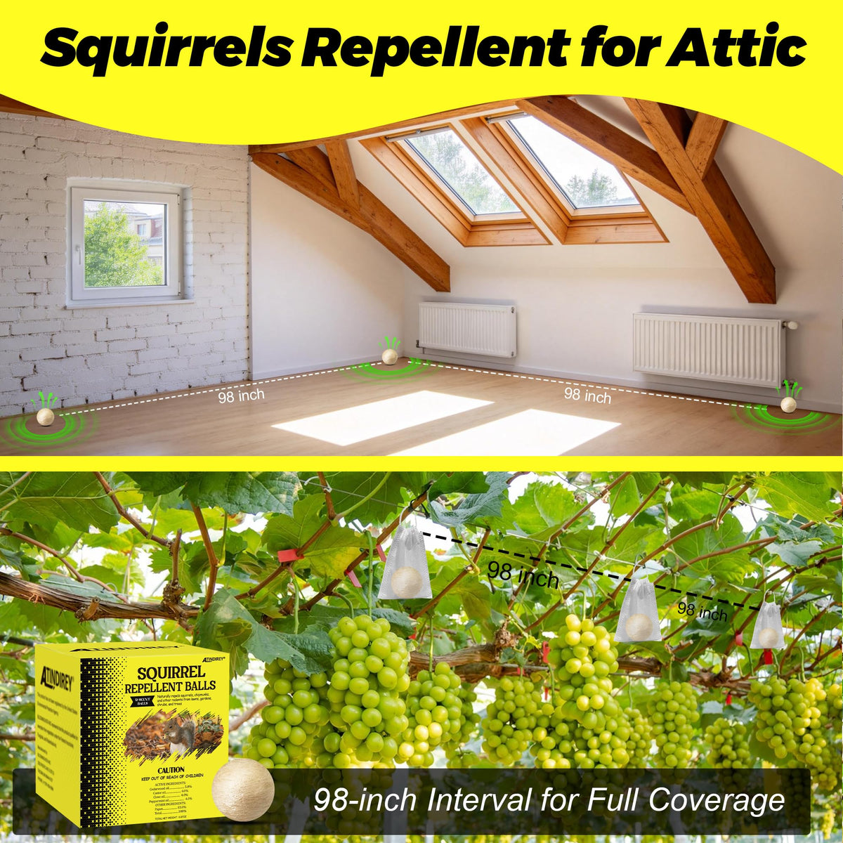 Atindirey Squirrel Repellent Ball shields bird feeders from disturbance.