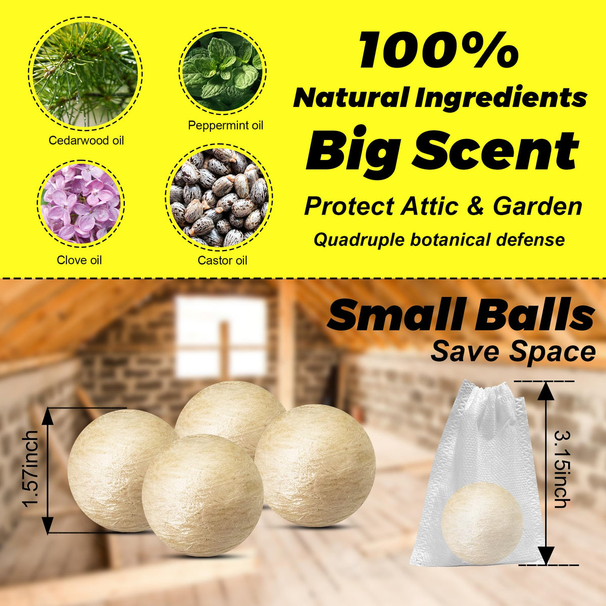 Atindirey Squirrel Repellent Ball guards car engines from gnawing.
