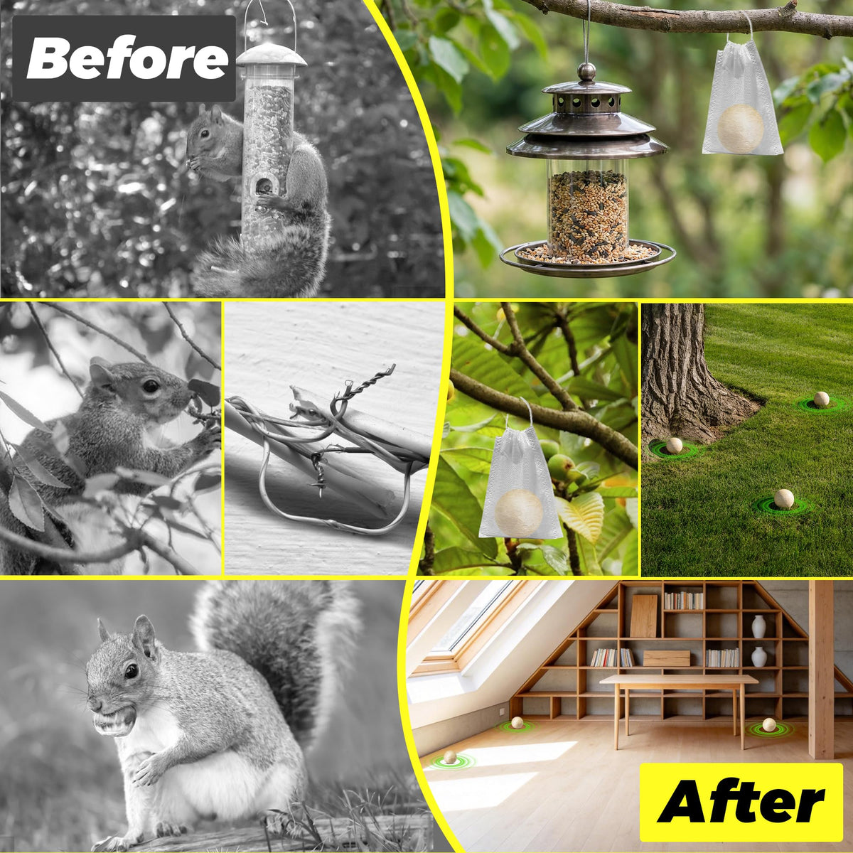 Atindirey Squirrel Repellent Ball protects garden areas and reduces digging.