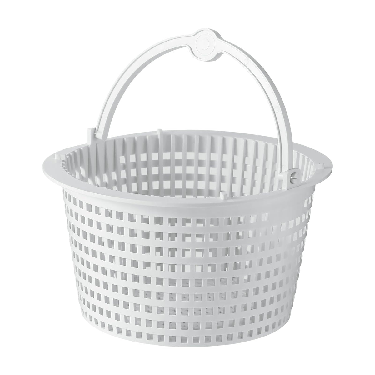 Atjocxe SPX1091C skimmer basket on poolside ready for debris removal.
