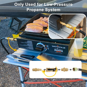 CSA-certified propane fittings ensuring safety and compatibility.