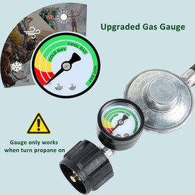ATKKE Type-1 QCC-1 connection for easy propane tank attachment and quick setup.