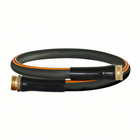 Atlantic heavy duty garden hose 4ft black full view showing robust construction for outdoor tasks