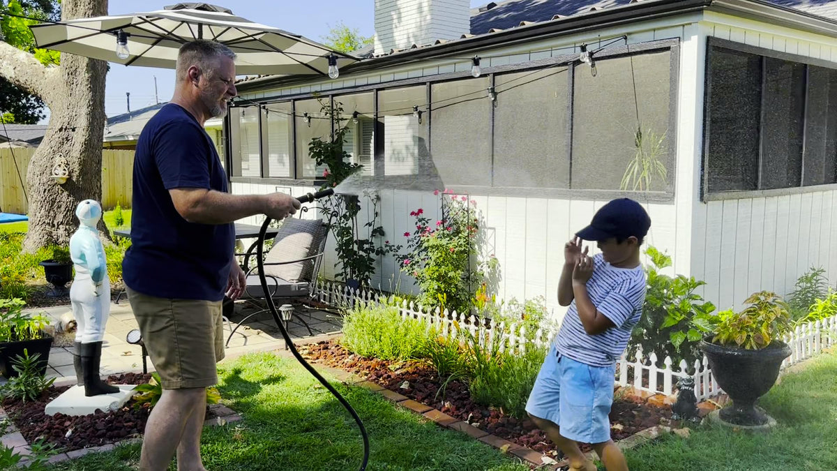 Atlantic heavy duty garden hose 4ft black compatible with hose reels for neat storage