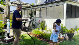 Atlantic heavy duty garden hose 4ft black compatible with hose reels for neat storage