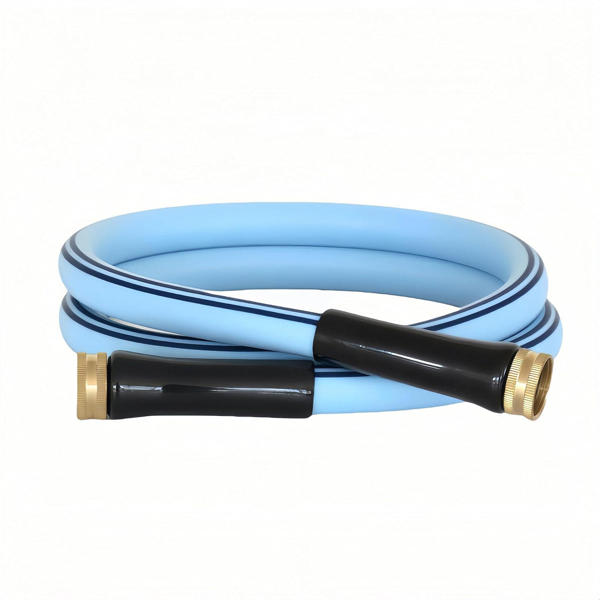 Atlantic heavy-duty garden hose, 6 ft long in blue, designed for reliable watering